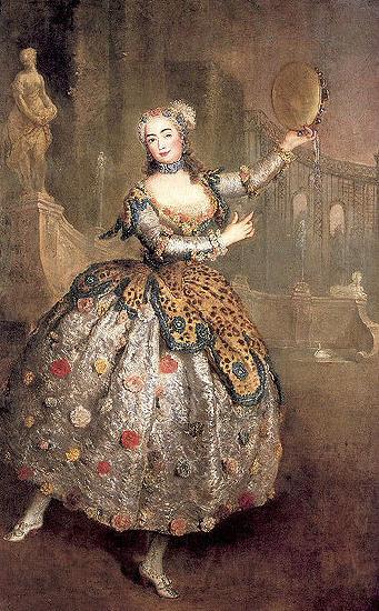 antoine pesne Portrait of the dancer Barbara Campanini